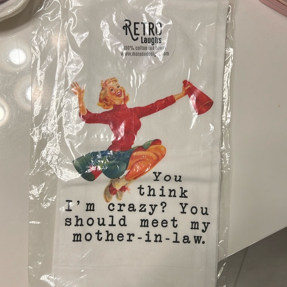 Retro tea towel